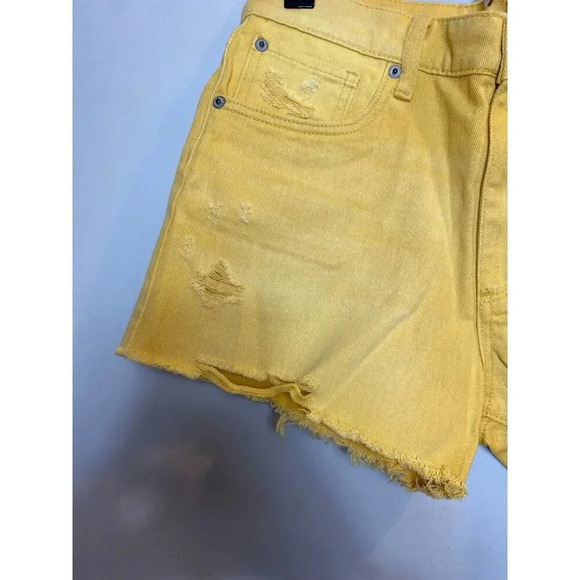NWT STS Blue Layne 11'' High Rise Shorts Cut-Off Denim Raw Hem Marigold Size 27 - Picture 6 of 11